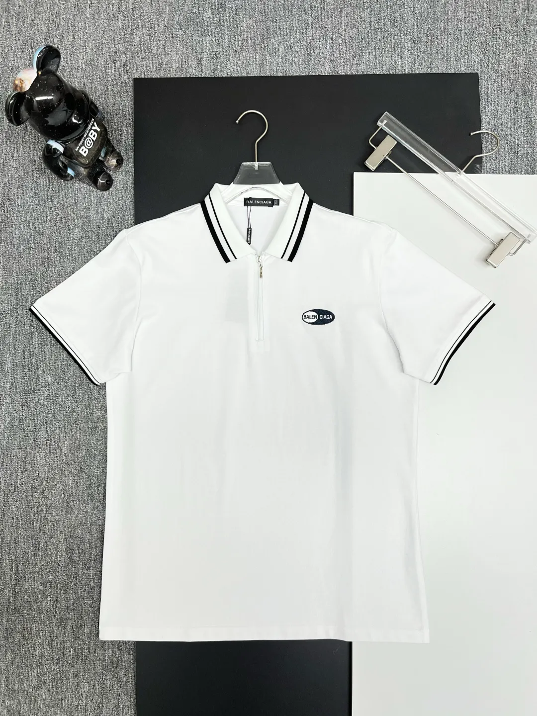 BALENCIAGA New Arrival Polo Same Style 210 ， Factory New Arrival Versatile : Black White Size：M-3XL